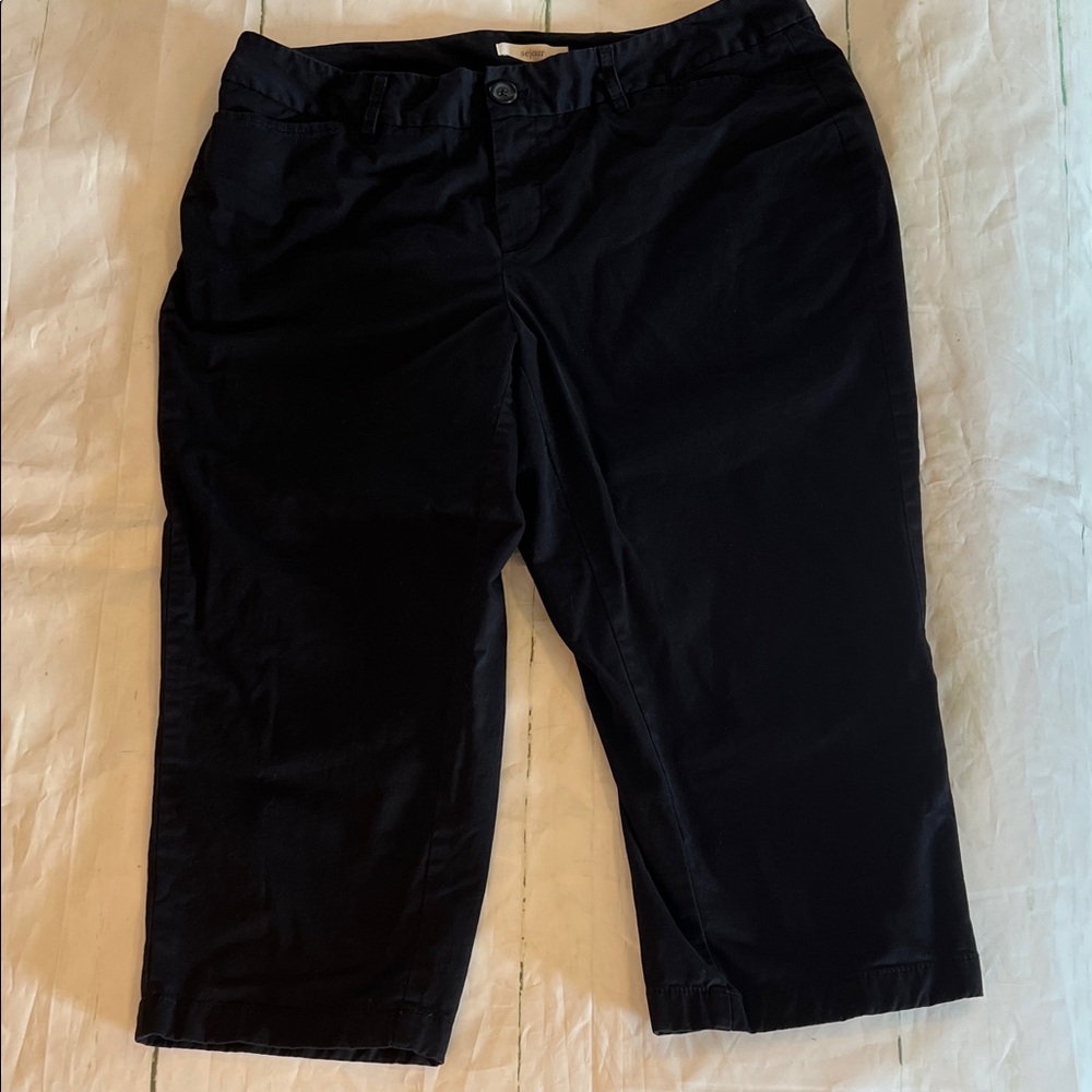Sejour Black Stretch Capri Pants – Women’s 16W